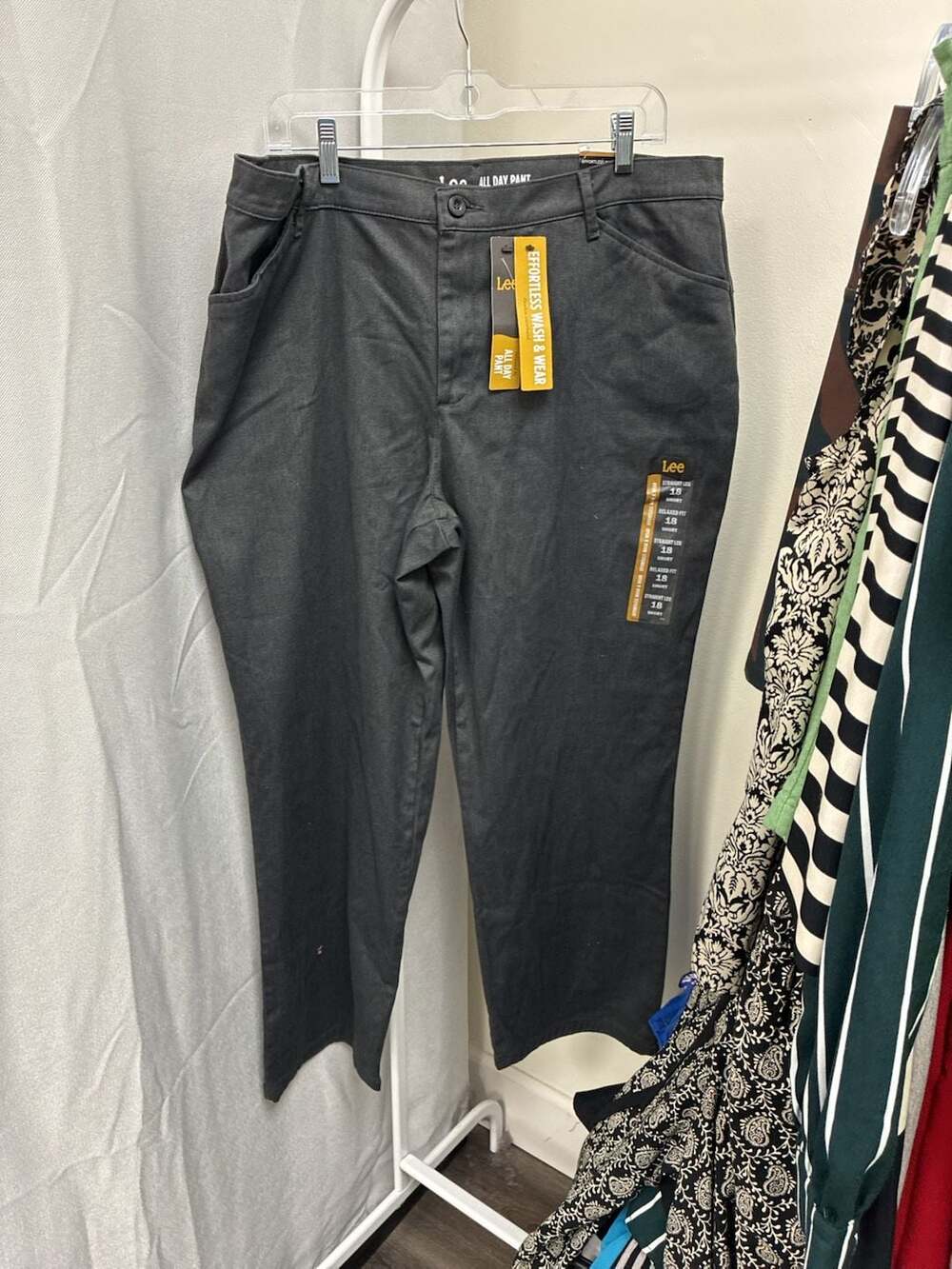 Lee All Day Pant Straight Leg Size 18 Short Charcoal Heather